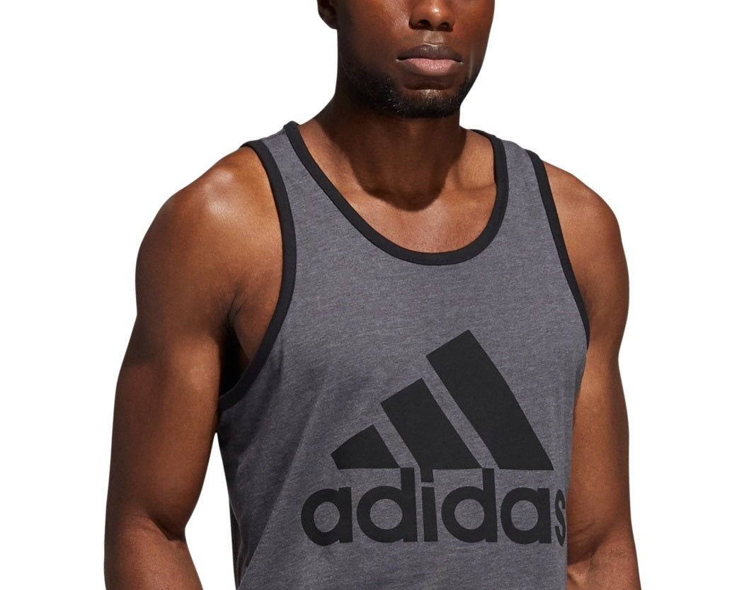 adidas Men's Logo Tank Gray Size X-Large