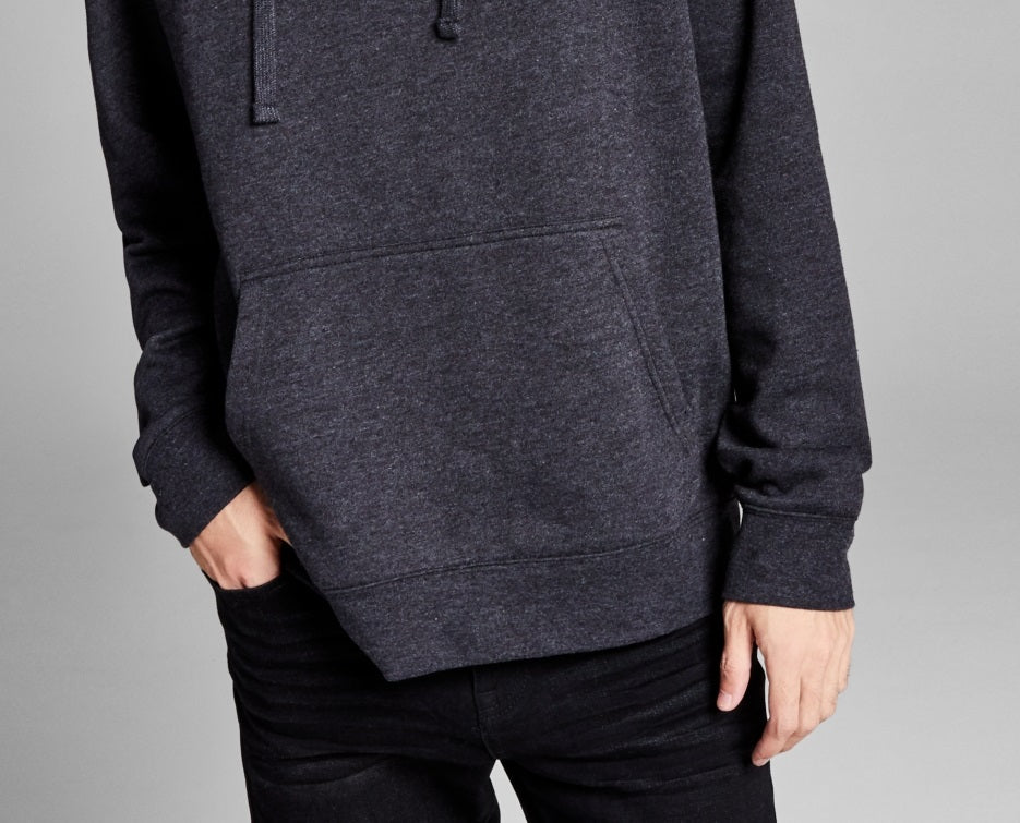 And Now This Men's Pullover Fleece Hooded Sweatshirt Black Size Medium