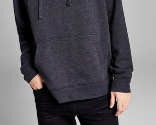 And Now This Men's Pullover Fleece Hooded Sweatshirt Black Size Medium