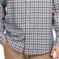 Barbour Men's Tailored Fit Plaid Thermo Tech Button Down Shirt Gray Size Medium