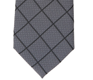 Alfani Men's Sussex Pane Tie Gray Size Regular