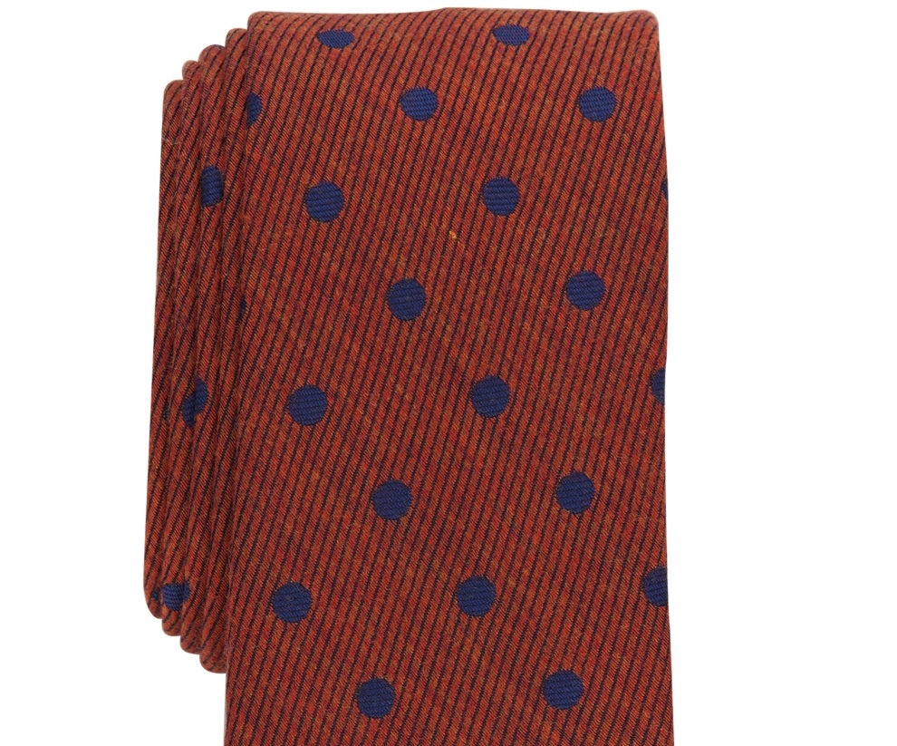 Bar III Men's Blyth Dot Print Tie Brown Size Regular