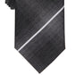 Alfani Men's Slim Plaid Tie Black  Size Regular