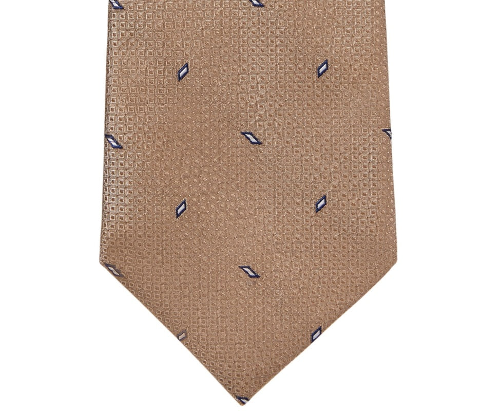 Michael Kors Men's Classic Design Spaced Out Geometric Tie Brown Size Regular