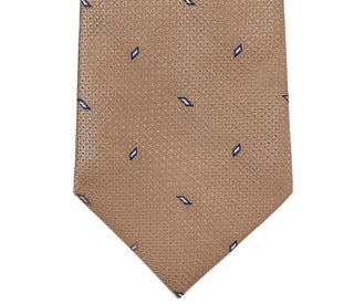 Michael Kors Men's Classic Design Spaced Out Geometric Tie Brown Size Regular