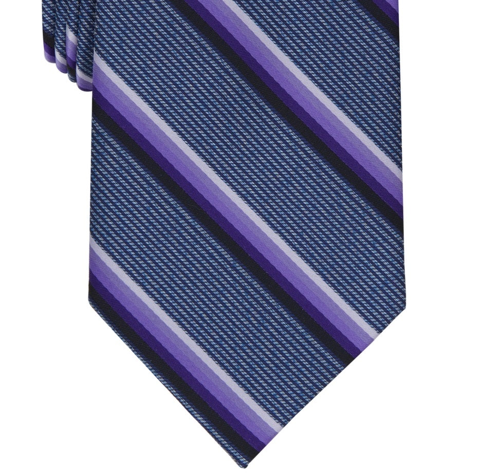Perry Ellis Men's Abbott Stripe Tie Purple Size Regular