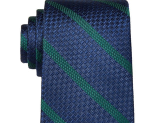 Tommy Hilfiger Men's Textured Colored Stripe Tie Green Size Regular