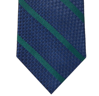 Tommy Hilfiger Men's Textured Colored Stripe Tie Green Size Regular