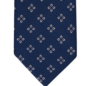 Tommy Hilfiger Men's Classic Flower Medallion Neat Tie Blue Size Regular