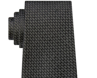 Calvin Klein Men's Luxe Slim Netting Tie Black Size Regular