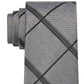 Calvin Klein Men's Slim Grid Tie Gray Size Regular