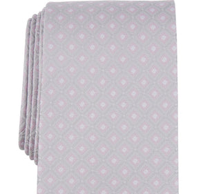 Michael Kors Men's Hempstead Grid Tie Gray Size Regular