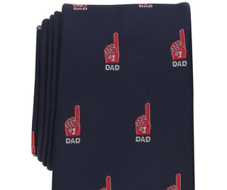Club Room Men's Classic 1 Dad Father's Day Tie Blue Size Regular