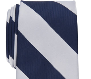 Club Room Men's Classic Stripe Tie Blue Size Regular