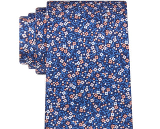 Tommy Hilfiger Men's Kai Botanical Floral Silk Tie Blue Size Regular