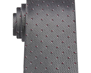 Michael Kors Men's Classic Design Geo Rectangle Tie Gray Size Regular