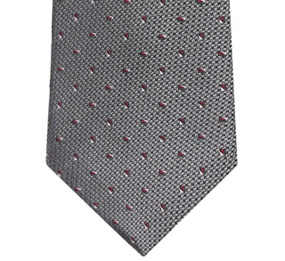 Michael Kors Men's Classic Design Geo Rectangle Tie Gray Size Regular