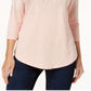JM Collection Women's Printed T-Shirt Beige Size X-Large