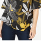 Thalia Sodi Women's Printed Cold Shoulder Top Black Size Medium