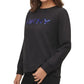 DKNY Patch-Sequin Logo Sweatshirt Black/Blue Size XXS
