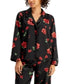 INC International Concepts Women's Satin Pajama & Headband 3Pc Set Black Size Large