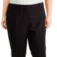 Calvin Klein Women's Solid Straight Leg Pants Black Size 16W