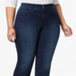 Charter Club Women's Lexington Tummy Control Straight Leg Jeans Blue Size 14W