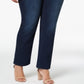 Charter Club Women's Lexington Tummy Control Straight Leg Jeans Blue Size 14W