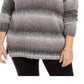 Style & Co Women's Ombre Cowl-Neck Sweater Black Size 0X