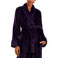 Charter Club Women's Plush Zigzag Long Cozy Plush Wrap Robe Purple Size X-Large