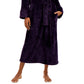 Charter Club Women's Plush Zigzag Long Cozy Plush Wrap Robe Purple Size X-Large