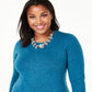 Charter Club Women's Crewneck Cashmere Sweater Blue Size 3X