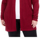 Karen Scott Women's Open Front Cable Knit Cardigan Red Size 0X