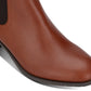 Kenneth Cole Women's Comfort Stretch Salt Chelsea Boot Round Toe Block Heel Slip On Leather Booties Brown Size 11 M