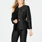 Le Suit Women's Button Detail Pantsuit Black Size 18
