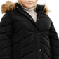 Madden Girl Junior's Faux Fur Trim Hooded Puffer Coat Black Size 3X