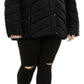 Madden Girl Junior's Faux Fur Trim Hooded Puffer Coat Black Size 3X