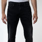 Lazer Men's Denim Mid Rise Straight Leg Jeans Black Size 36X30