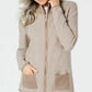 Karen Scott Women's Textured Zip-Front Cardigan Beige Size Extra Large