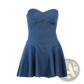 Sweetheart Neckline Denim Corset Mini Dress