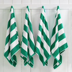 Cotton Velour Cabana Stripe Beach Towel - Novia Collection