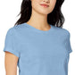 Maison Jules Women's High-Low T-Shirt Blue Size X-Small