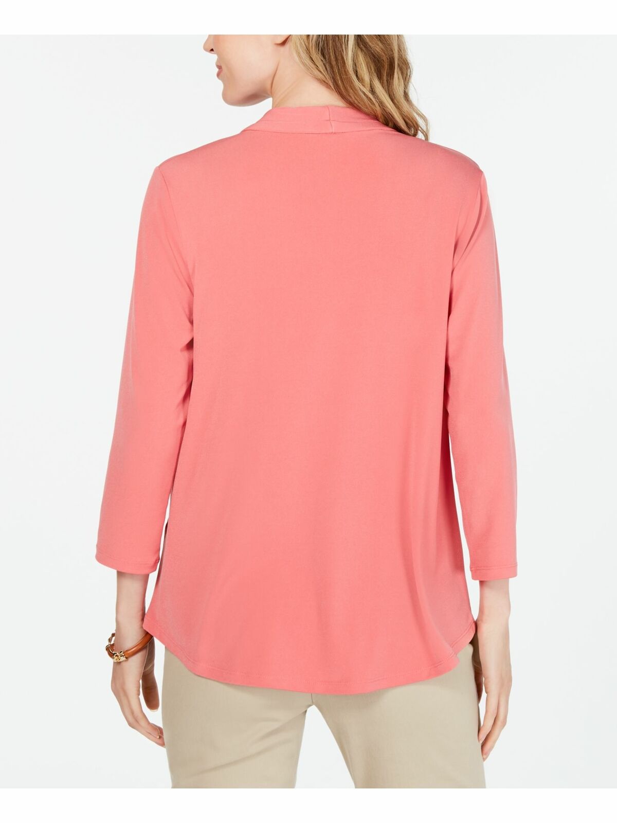 Charter Club Women's 3/4-Sleeve Top Dark Pink Size X-Large