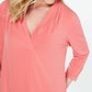 Charter Club Women's 3/4-Sleeve Top Dark Pink Size X-Large