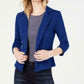 Maison Jules Women's 3/4 Sleeve Knit Blazer Navy Size Small