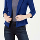 Maison Jules Women's 3/4 Sleeve Knit Blazer Navy Size Small