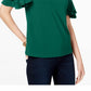 INC International Concepts Women's Ruffled-Sleeve Top Med Green Size Medium