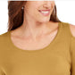 JM Collection Women's Cold Shoulder Top Gold Size X-Small
