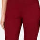 Charter Club Women's Cambridge Pull-On Ponte Pants Wine Size 18