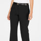 Charter Club Womne's Belted Tummy-Control Trousers Black Size 10